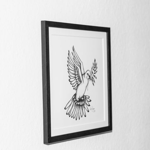 White Dove with Olive branch